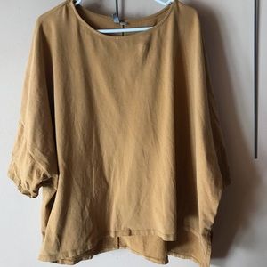 ASOS CURVE MUSTARD BOXY TEE